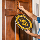 San Diego Padres Round Door Decor with Hanging Rope, 18x18
