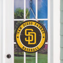 San Diego Padres Round Door Decor with Hanging Rope, 18x18