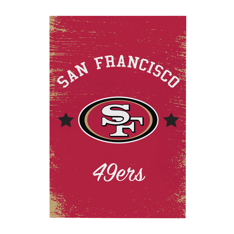 San Francisco 49ers Wood Wall Sign, 16x24