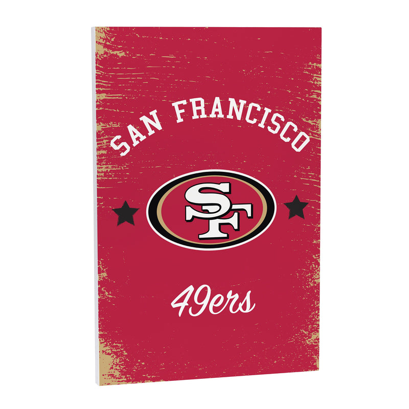 San Francisco 49ers Wood Wall Sign, 16x24