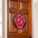 New Jersey Devils Round Door Décor with Hanging Rope, 18x18