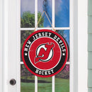 New Jersey Devils Round Door Décor with Hanging Rope, 18x18