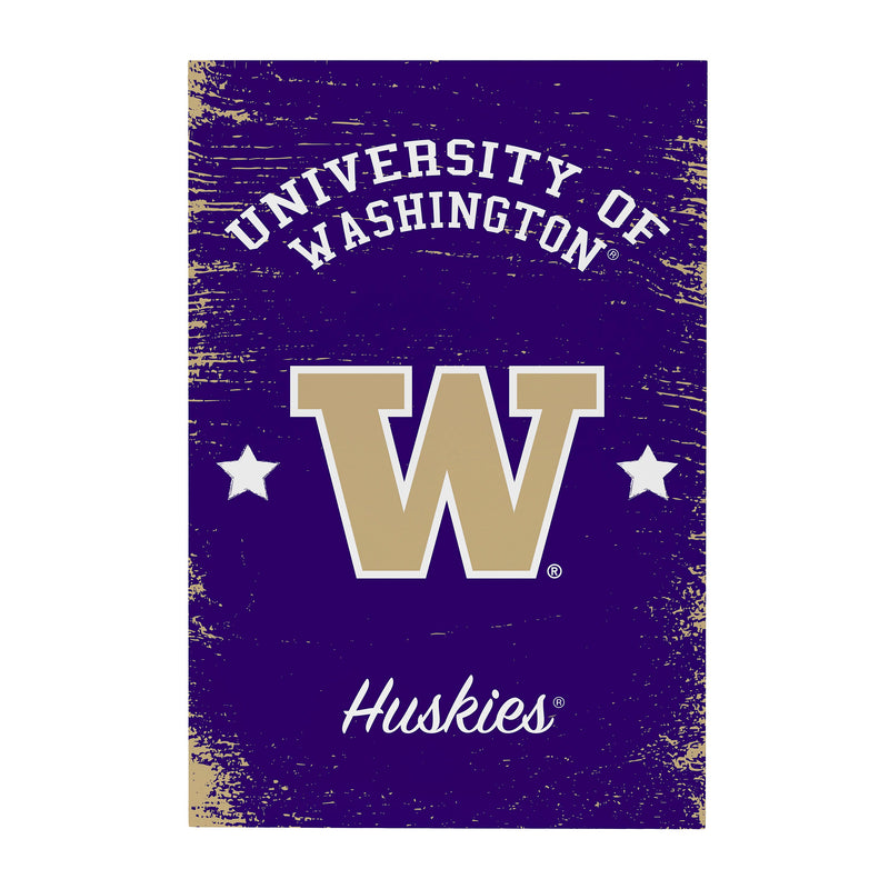 University of Washington Wood Wall Sign, 16x24