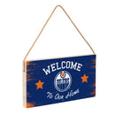 Edmonton Oilers Wood Wall Sign, 6x11