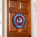 Colorado Avalanche Round Door Décor with Hanging Rope, 18x18