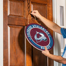 Colorado Avalanche Round Door Décor with Hanging Rope, 18x18
