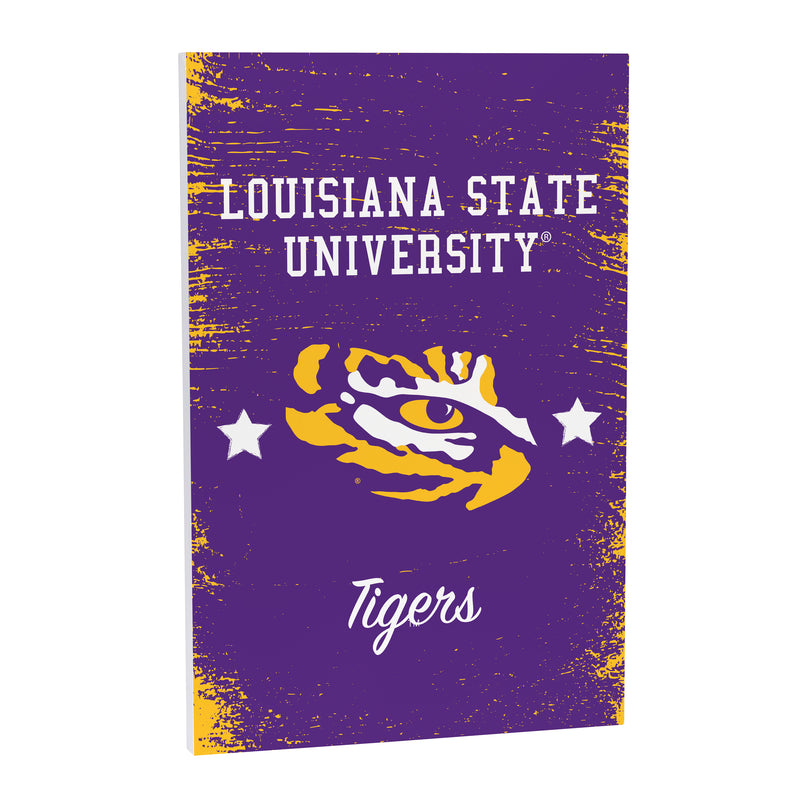 Louisiana State University Wood Wall Sign, 16x24