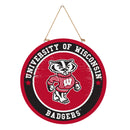 University of Wisconsin-Madison Round Door Decor with Hanging Rope, 18x18