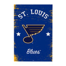 St Louis Blues Wood Wall Sign, 16x24