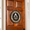 Purdue University Round Door Décor with Hanging Rope, 18x18