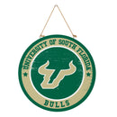 University of South Florida Round Door Decor with Hanging Rope, 18x18