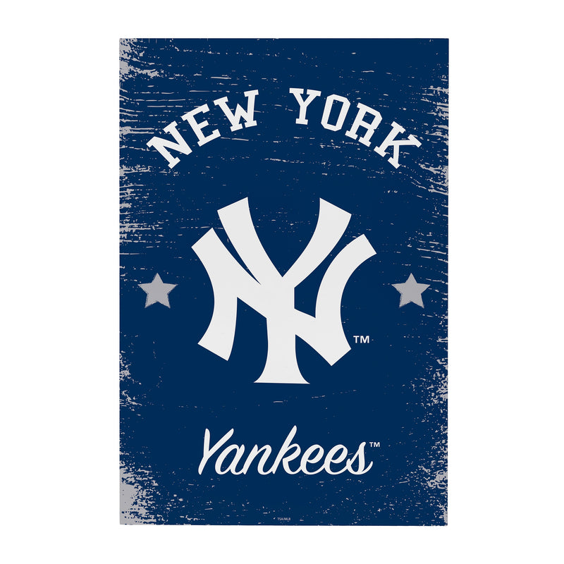 New York Yankees Wood Wall Sign, 16x24