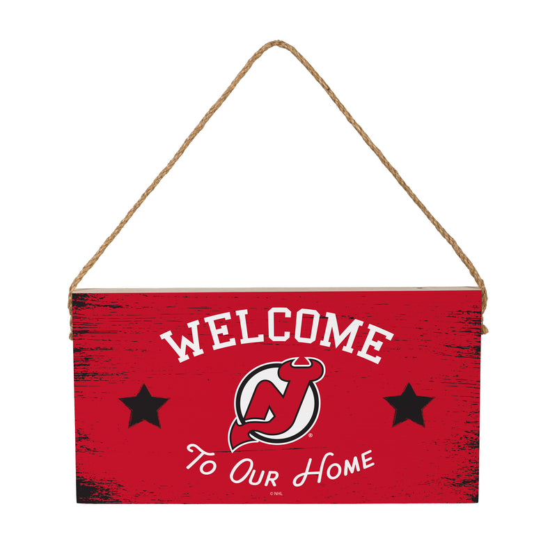 New Jersey Devils Wood Wall Sign, 6x11