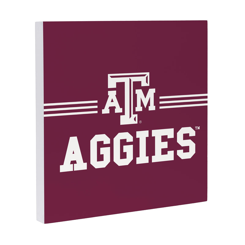 Texas A&M Wood Wall Sign, 12x12