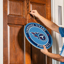 Tennessee Titans Round Door Decor with Hanging Rope, 18x18