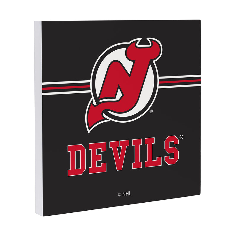 New Jersey Devils Wood Wall Sign, 12x12