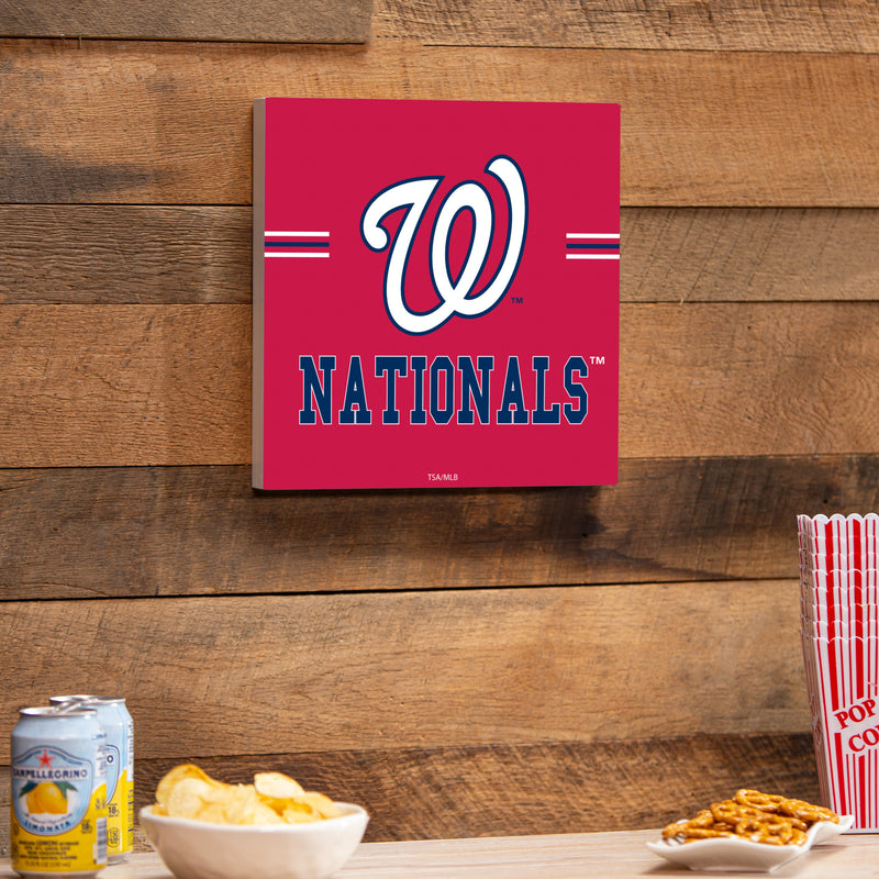Washington Nationals Wood Wall Sign, 12x12