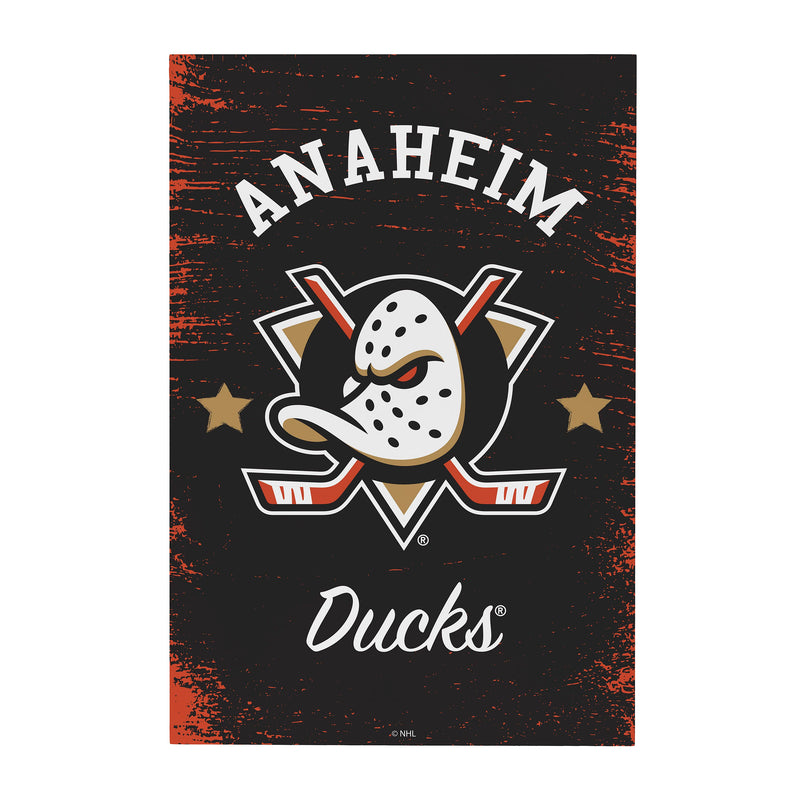 Anaheim Ducks Wood Wall Sign, 16x24