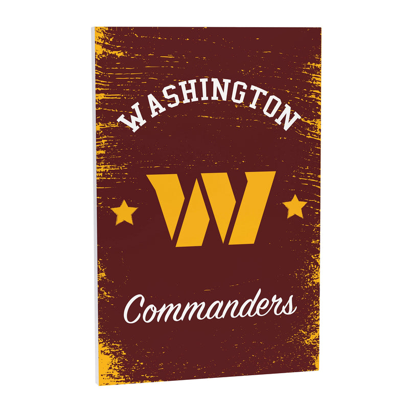 Washington Commanders Wood Wall Sign, 16x24