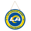 Los Angeles Rams Round Door Decor with Hanging Rope, 18x18