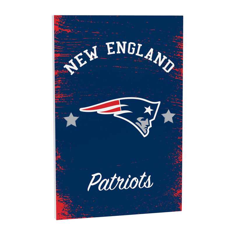New England Patriots Wood Wall Sign, 16x24