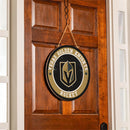 Vegas Golden Knights Round Door Décor with Hanging Rope, 18x18