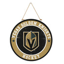 Vegas Golden Knights Round Door Décor with Hanging Rope, 18x18