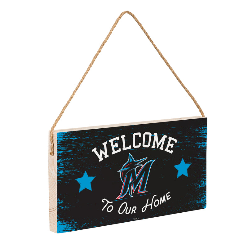 Miami Marlins Wood Wall Sign, 6x11