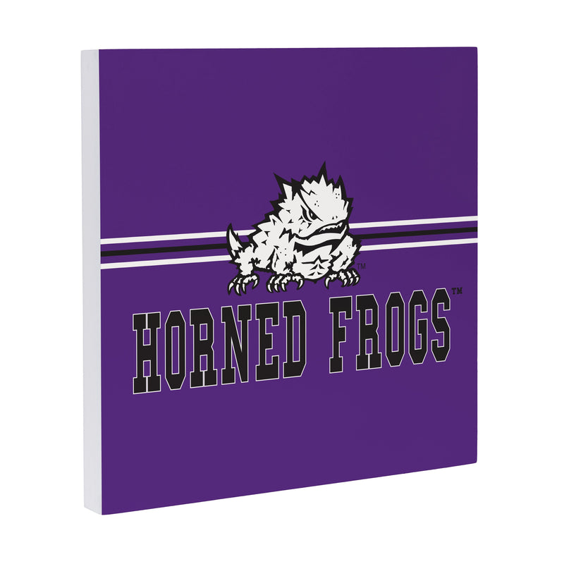 Texas Christian University Wood Wall Sign, 12x12