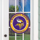 Minnesota Vikings Round Door Decor with Hanging Rope, 18x18