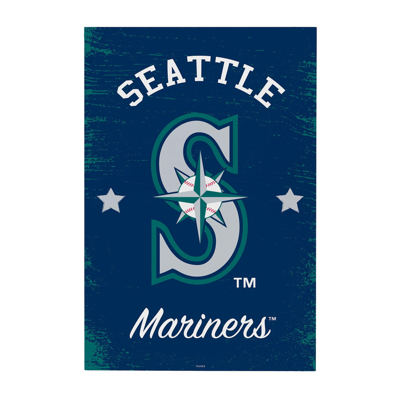Seattle Mariners Wood Wall Sign, 16x24