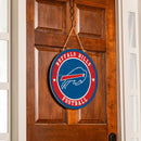 Buffalo Bills Round Door Decor with Hanging Rope, 18x18