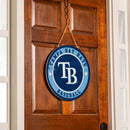 Tampa Bay Rays Round Door Decor with Hanging Rope, 18x18