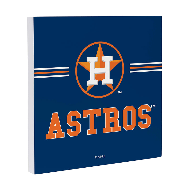 Houston Astros Wood Wall Sign, 12x12
