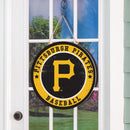 Pittsburgh Pirates Round Door Decor with Hanging Rope, 18x18
