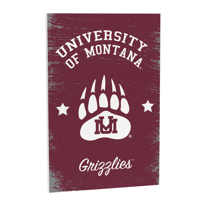 University of Montana Wood Wall Sign, 16x24