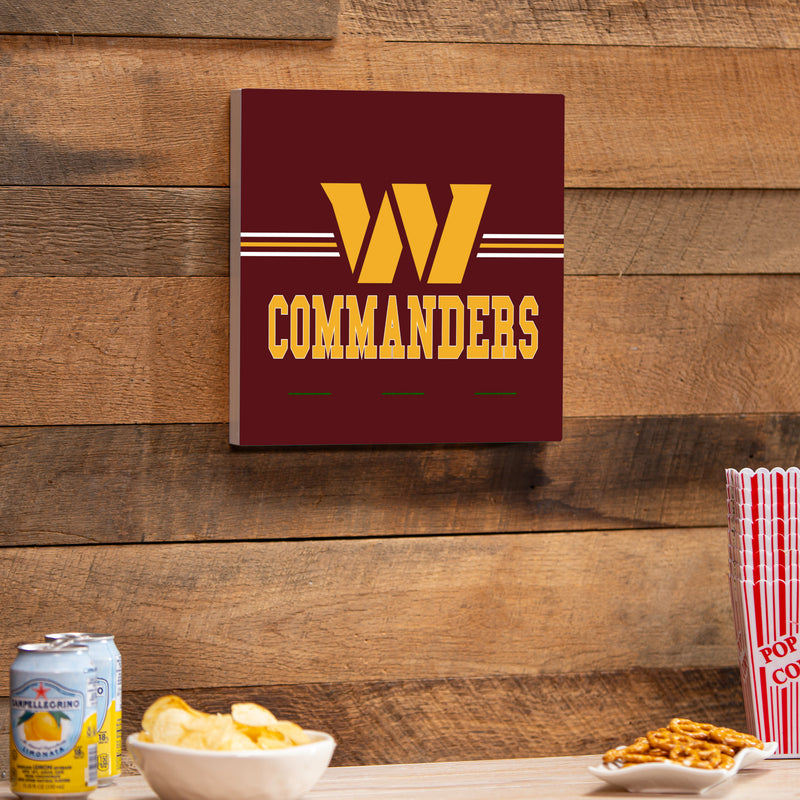 Washington Commanders Wood Wall Sign, 12x12