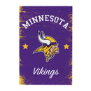 Minnesota Vikings Wood Wall Sign, 16x24