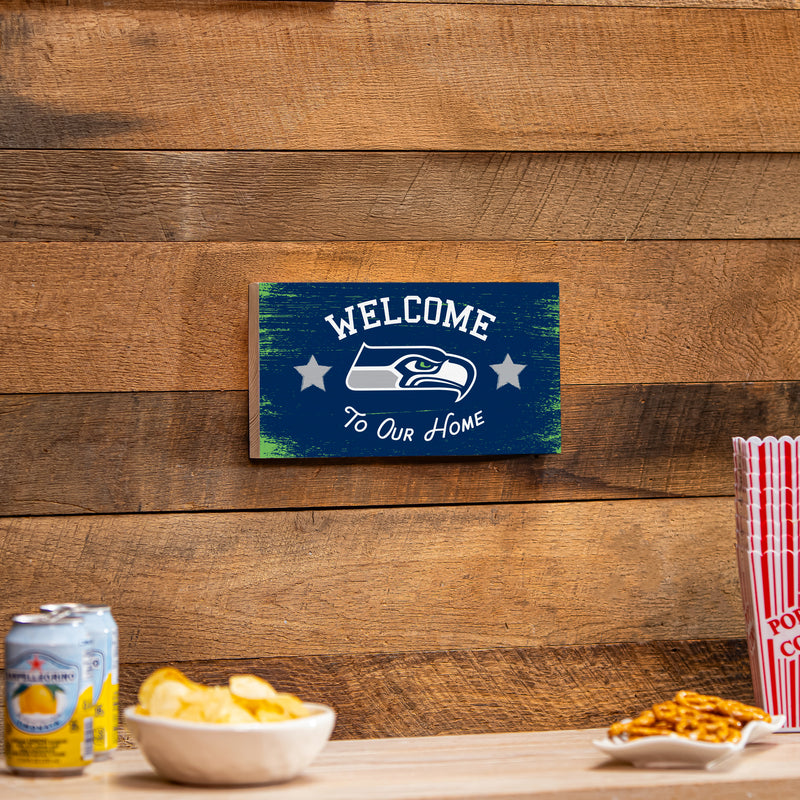 Seattle Seahawks Wood Wall Sign, 6x11
