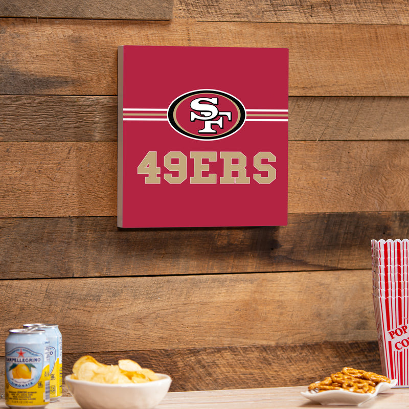 San Francisco 49ers Wood Wall Sign, 12x12
