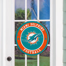 Miami Dolphins Round Door Décor with Hanging Rope, 18x18