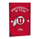 University of Utah Wood Wall Sign, 16x24