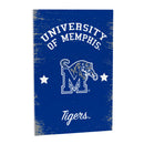 University of Memphis Wood Wall Sign, 16x24