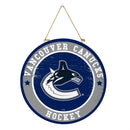Vancouver Canucks Round Door Décor with Hanging Rope, 18x18