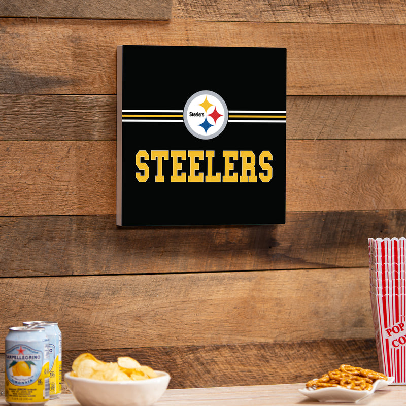Pittsburgh Steelers Wood Wall Sign, 12x12