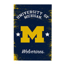 University Of Michigan Wood Wall Sign, 16x24