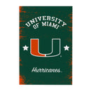University of Miami Wood Wall Sign, 16x24