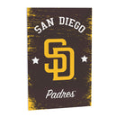 San Diego Padres Wood Wall Sign, 16x24