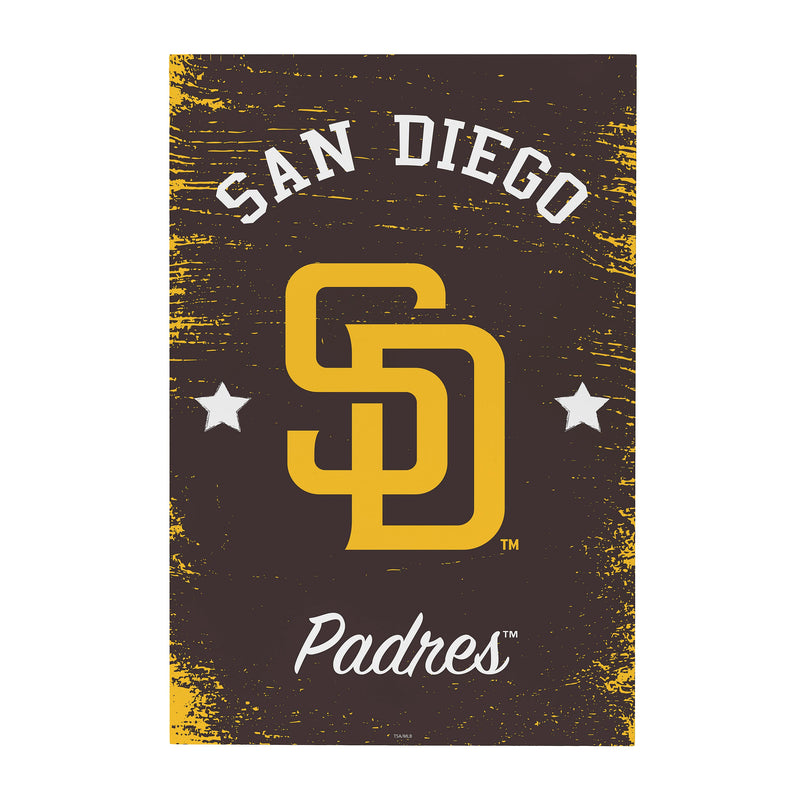 San Diego Padres Wood Wall Sign, 16x24