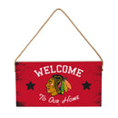 Chicago Blackhawks Wood Wall Sign, 6x11